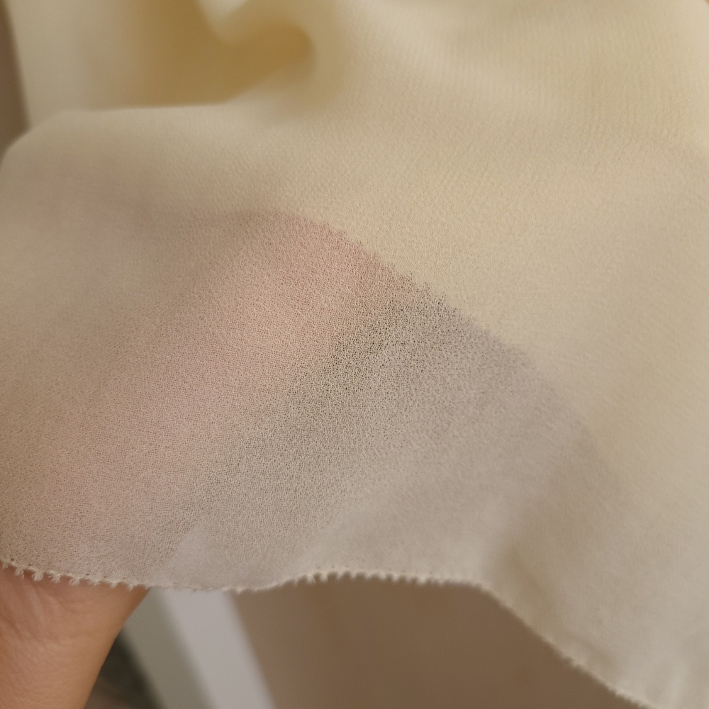 Silk Cream Chemise Dress with Lightweight Fabric under - Picture 12 of 12
